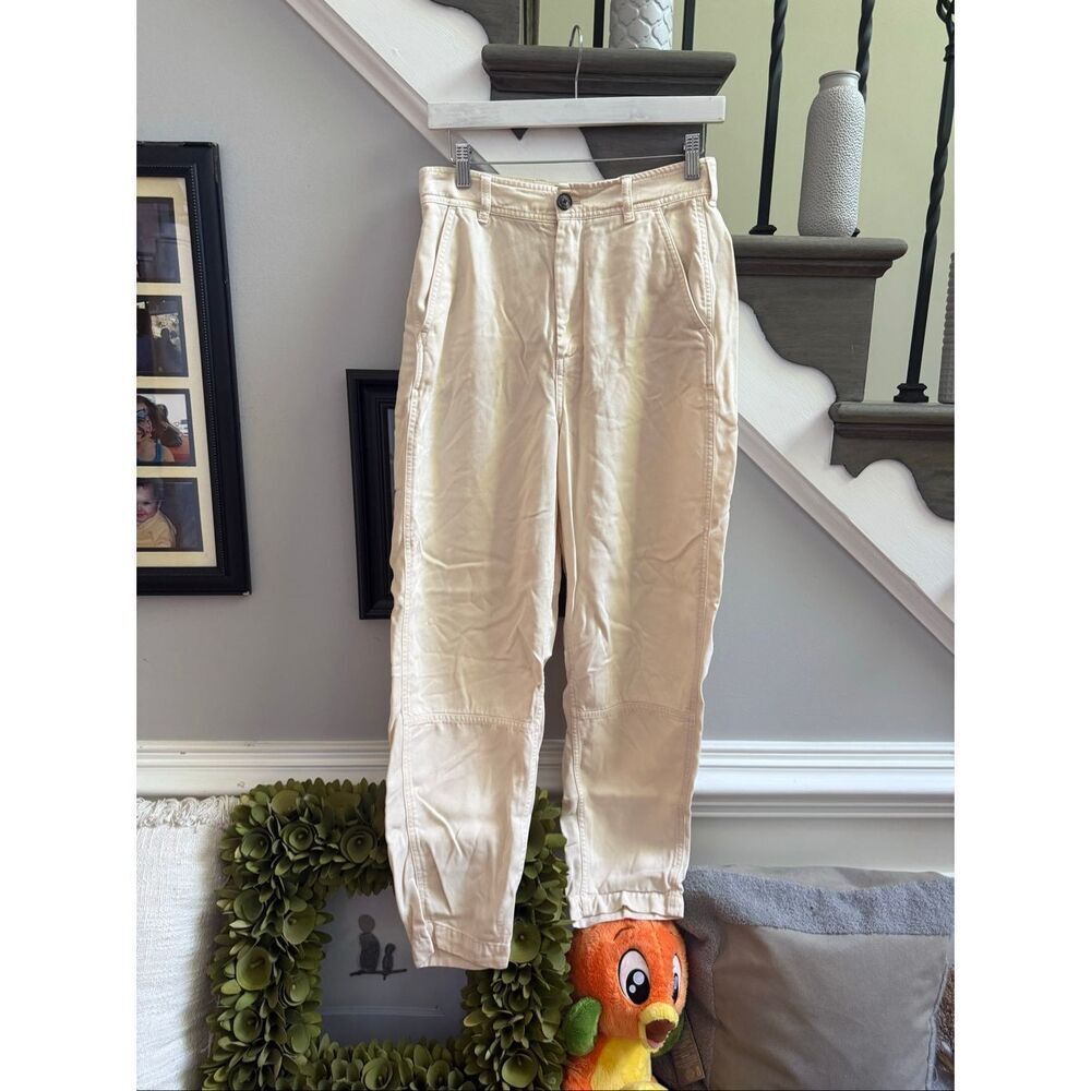 Everlane Cream Tencil Soft Barrel Leg Pants sz 2 EUC